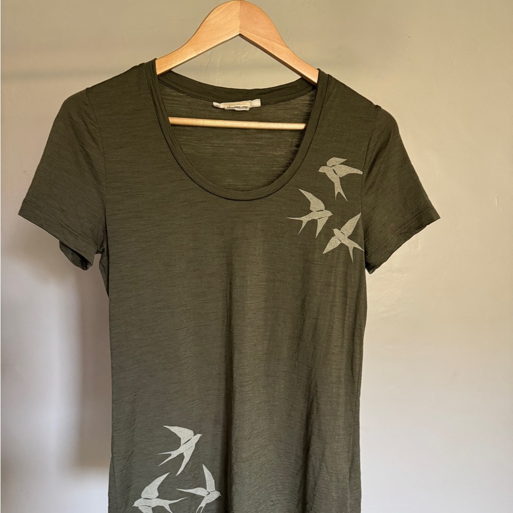 Icebreaker: Merino 150 Tech Lite Scoop Neck T-Shirt in Olive Green (Size S)